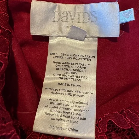 Elegant Lace Sleeveless Dress - Red - Picture 4 of 4